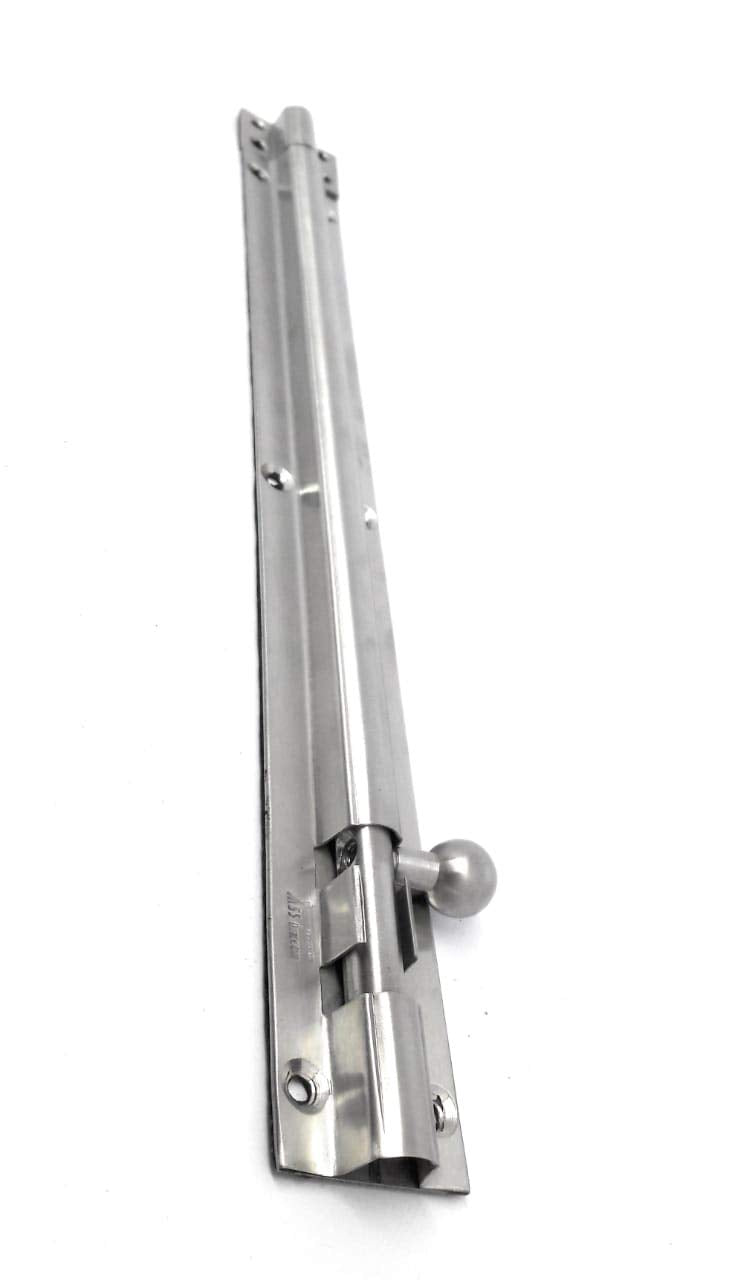 ssiskcon 12 inch Stainless Steel Barrel Bolt 10mm Solid Satin 32D Surface Cane Defend Security Latch Slide Lock