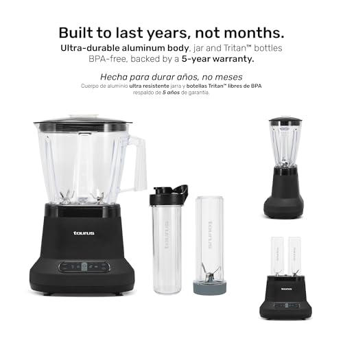 High-Performance Countertop Blender – 1500W Professional Power, 8 Presets, 64oz Tritan Jar, Self-Cleaning, Smoothie & Hot Soup Maker for Home & Kitchen, Blaze by Taurus