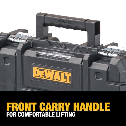 DEWALT TSTAK II Tool Box, Flat Top Tool Storage Case, Organizer Box Holds Up To 66 lbs, Flexible Platforms for Stacking, 13 Inch (DWST17807)