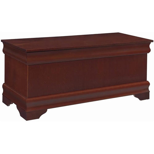 BOWERY HILL Traditional Wood Cedar Blanket Chest, Warm Brown Finish, 47" W x 17" D x 20" H, Cedar-Lined Interior, Solid Pattern, Versatile Storage for Hallway or Master Suite