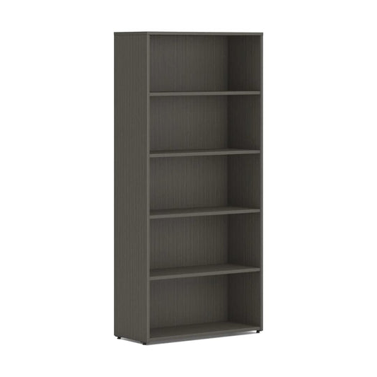 HON Mod Bookcase, Five-Shelf/4 Adjustable, 30w x 13d x 65h, Slate Teak