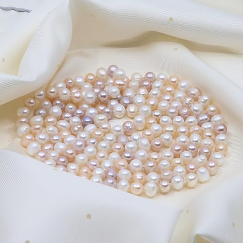 KK LifeStyle Freshwater Cultured Pearl Jewelry Collection – Classic Cream White, Black, Pink, or Lavender Pearls – Elegant Endless Long Necklace or Matching Necklace, Bracelet, and Earrings Set for Women – Timeless Gift for Any Occasion (7.5-8.5 Multi Col