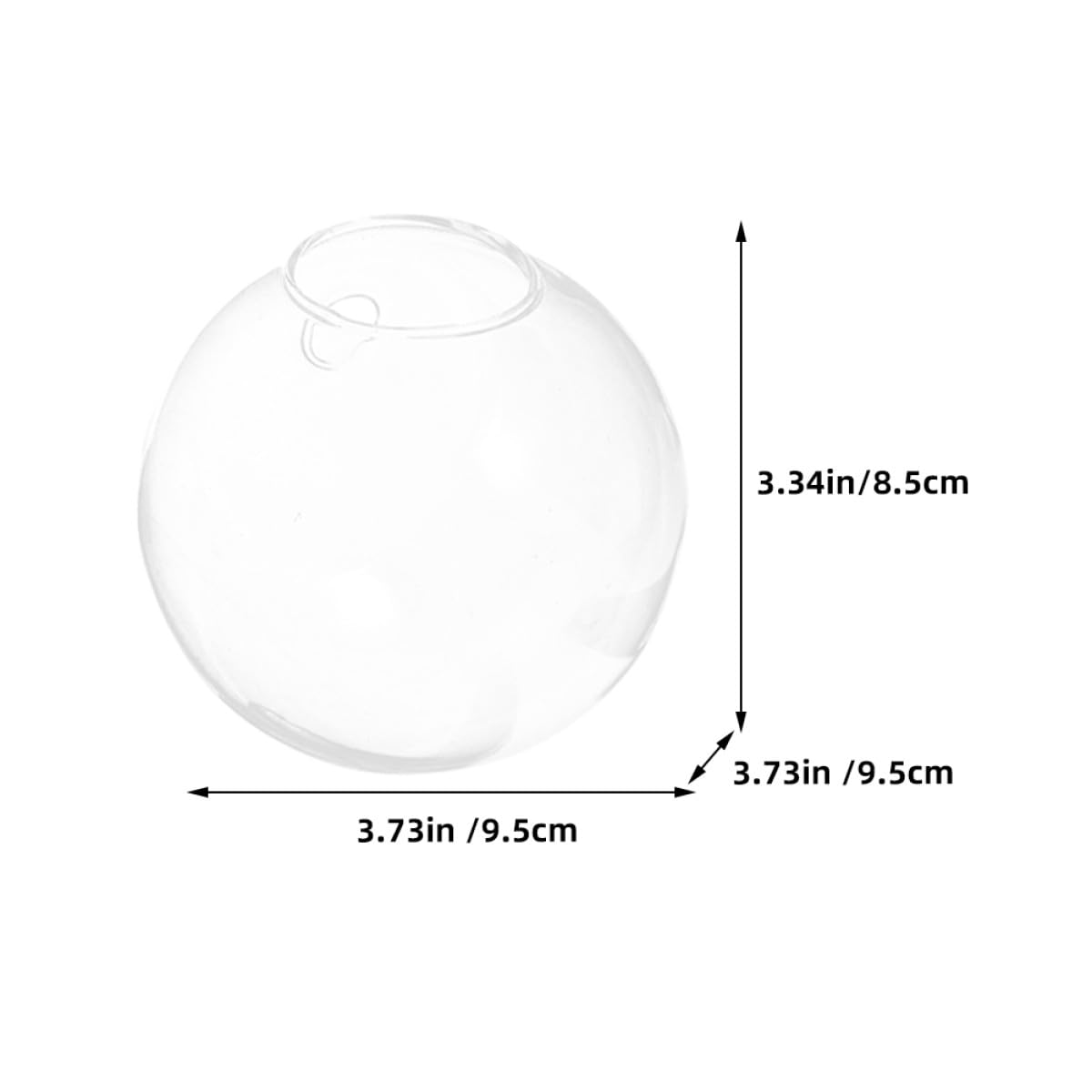DOITOOL Hydroponic Wall Hanging Flower Vase Set 4pcs 10cm Glass Plant Terrarium Holder with Crystal Mud Nails for Indoor Home Décor and Succulent Propagation