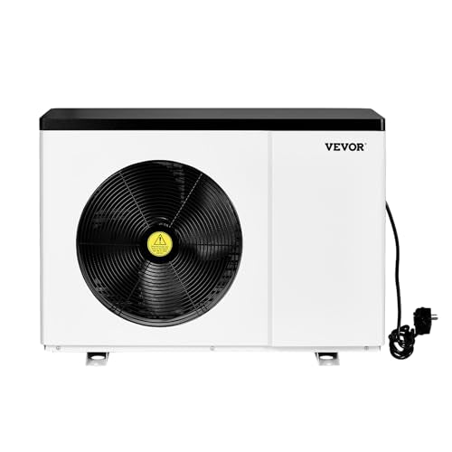 VEVOR Pool Heat Pump, 22250 BTU Electric Heater for Above Ground and In Ground Pools up to 3,171-6,605 Gallons, Energy Efficient Heating and Cooling, Low Noise, 120V/60Hz