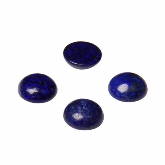 20pcs 12mm Natural Stone No Hole Lapis Lazuli Semicircle Smooth Cabochons Beads Healing Chakra Crystal Stone Bead for Jewelry Making Rings Earrings Necklace Bracelet DIY Crafts