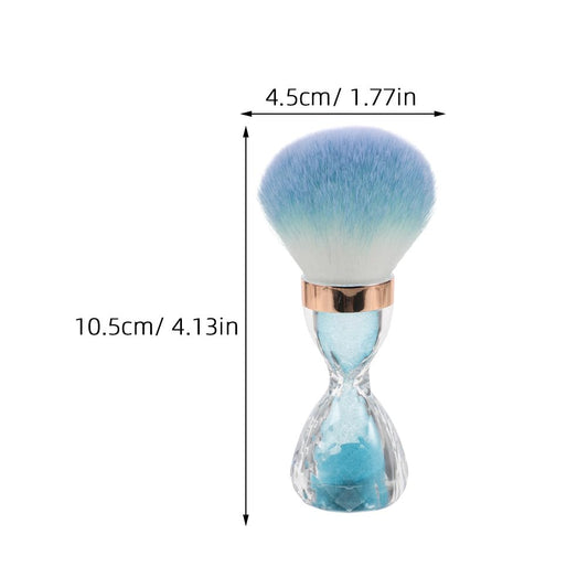 FRCOLOR 2Pcs Nail Dust Brush Acrylic Nail Art Dust Powder Brush Makeup Blush Brush Clean Up Tools Nail Art Brush Sky-blue