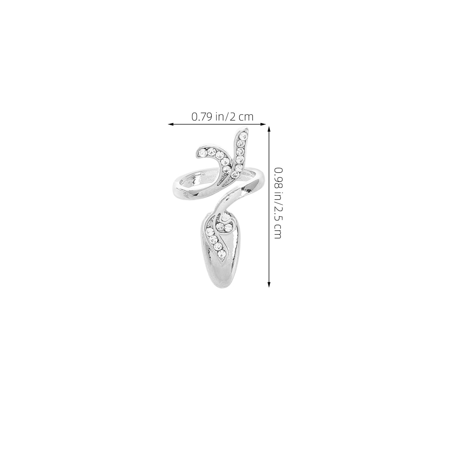 FRCOLOR 12Pcs Nail Rings with Rhinestone Metal Finger Rings Nail Decoration Fingernail Glitter Rings Nail Cover Ring Finger Patch Nail Jewelry