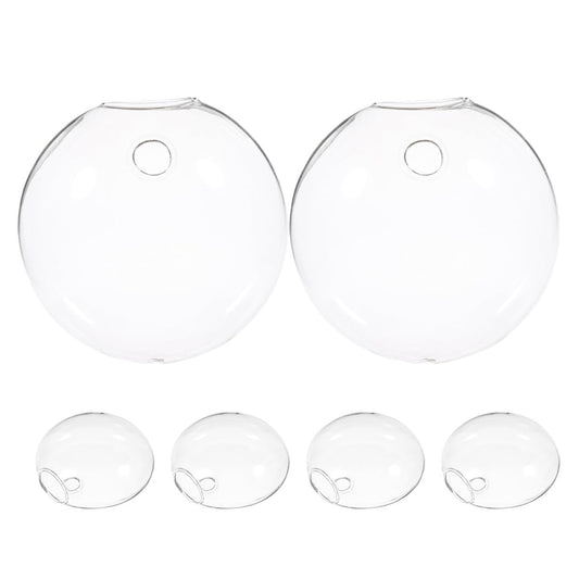 ULTECHNOVO 6pcs Wall Hanging Glass Terrariums for Plants Hydroponic Plant Holders Indoor Decorative Vases for Home and Office