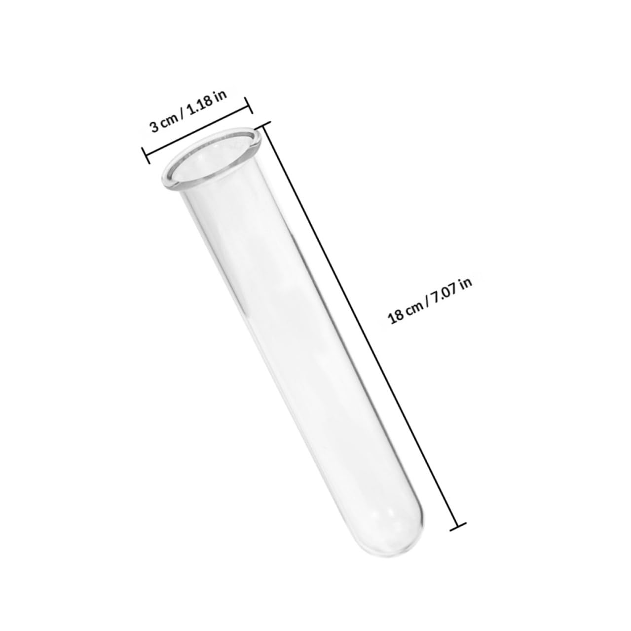 Balacoo 4pcs Hydroponic Glass Test Tube Vases 2.5x3x18cm Glass Planter Tubes for Desktop Plant Propagation and Indoor Terrarium Decoration
