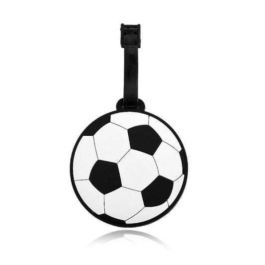 Soccer Luggage Tags for Suitcase Sport Travel Bag Tag ID Label for Backpack Gym Bag Cruise Silicone Soccer Trip Baggage Tags Soccer Ball Lover Enthusiast Gift Tag Favor Soccer Ball Name Address Label