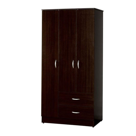 Acme Olean 2-Drawers and 3-Doors Wooden Bedroom Wardrobe in Espresso