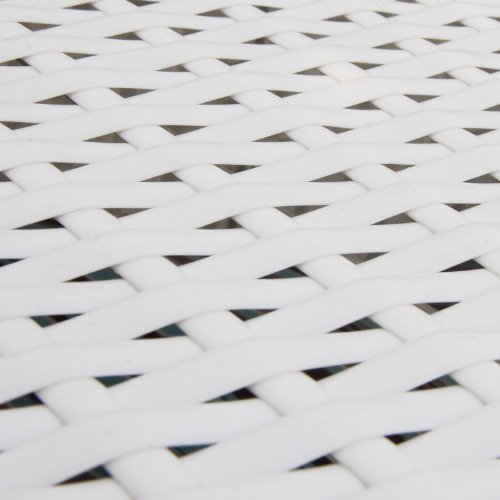 Outdoor 70 Gallon Wicker Deck Storage Box Color: White