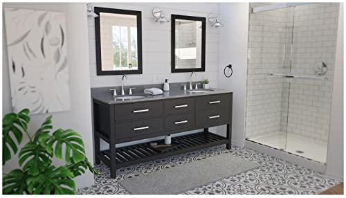 Valencia 72 Inch Oak Double Sink Bathroom Vanity