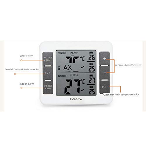 Mini LCD Digital Thermometer Outdoor Temperature Meter with Measurement °C / °F Max Min Value Display
