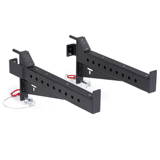 Titan Fitness T-3 Series Spotter Arms, 800 LB Capacity, Black Safety Catches, Power Rack Solo Lifting Attachments, Set of 2