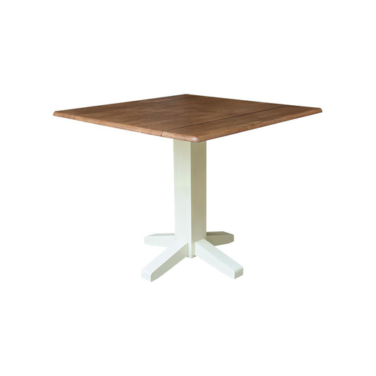 IC INTERNATIONAL CONCEPTS Solid Wood 36" Square Dual Drop Leaf Dining Table - Multi-Color