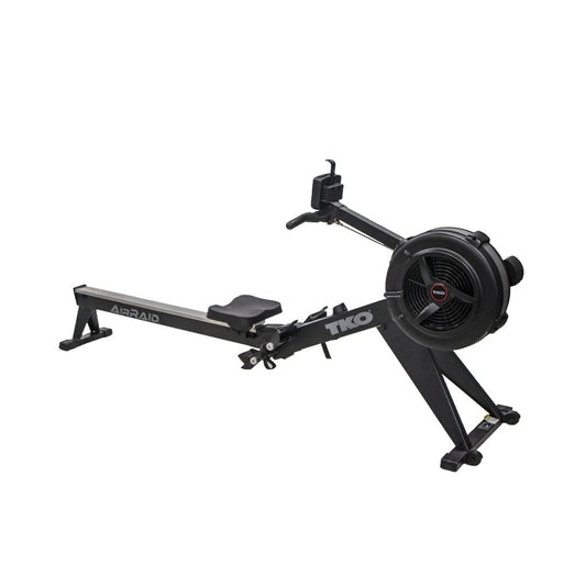 TKO AirRaid Rower | Air Resistance Rowing Machine for Home & Commercial Use | Foldable Air Rowing Machine with 9 Damper Levels, LCD Console, Smooth Glide Rower Machine