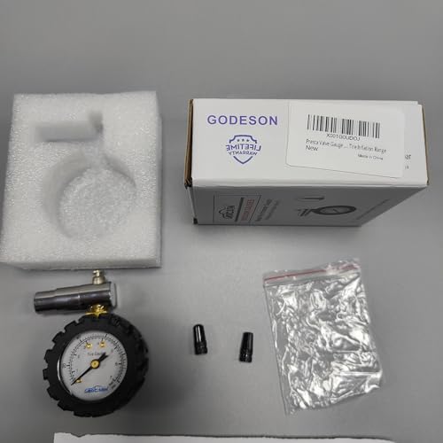Presta Valve Gauge, GODESON Analog Presta Valve Bicycle Tire Pressure Gauge,100PSI/7Bar, Suitbale for Hybrid Bike Tire Inflation Range