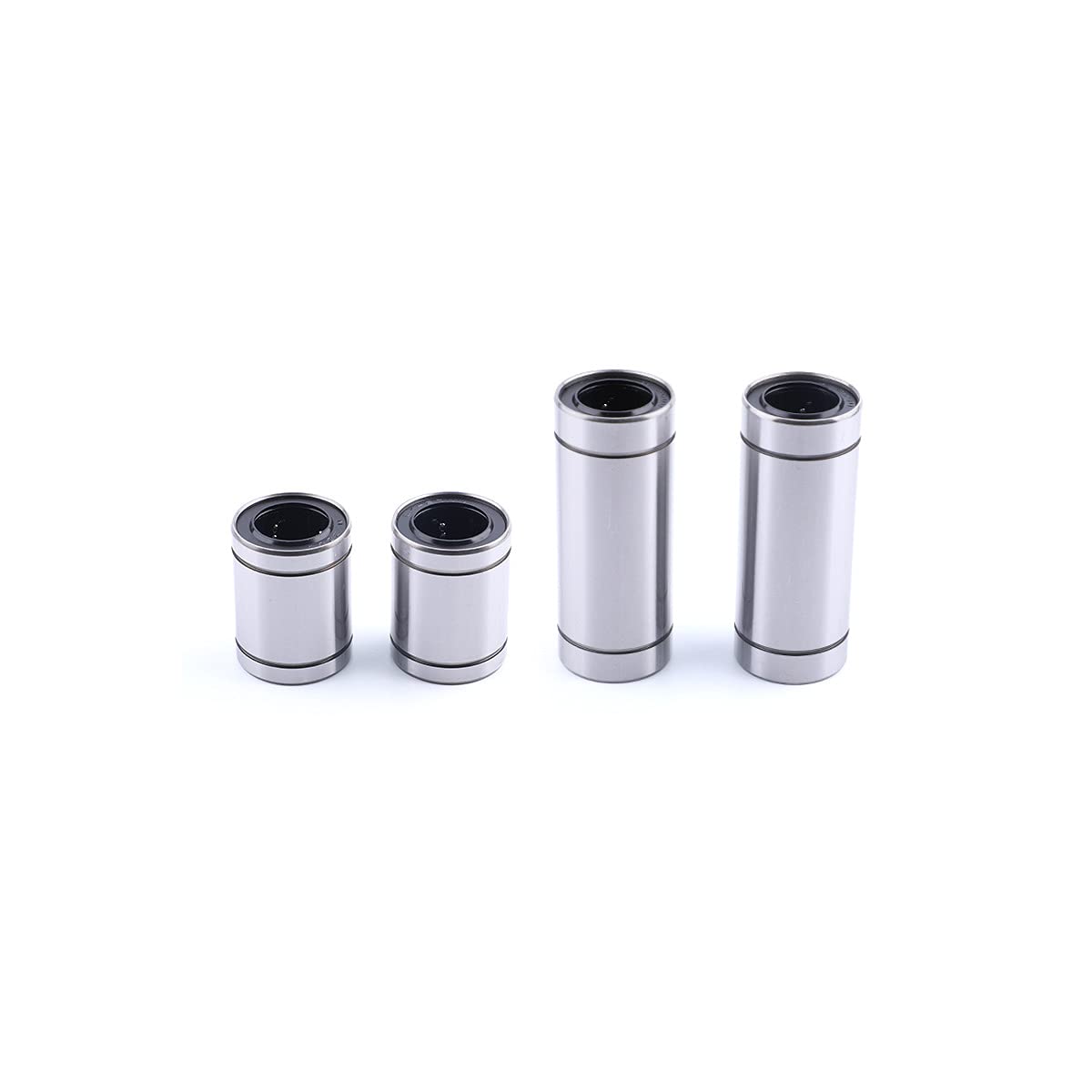 LM25UU Linear Ball Bearing, Bore Dia 25 mm, OD 40 mm, Width 59 mm, Used for Mechanical Sliding Tables, CNC Machine Tools, 3D Printers, Silver 2pcs