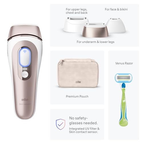 Braun Smart IPL, Skin i·Expert Pro 7, VOGUE's Best Hair Removal Device, IPL Hair Removal for Women and Men, Permanent Laser Hair Reduction At-Home, World's 1st Smart App, 3 Heads, IPL7243