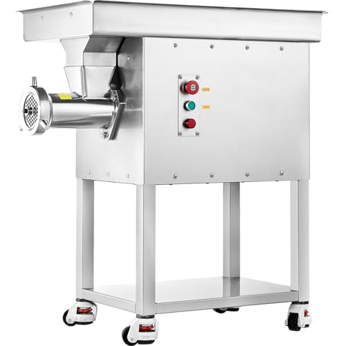 VEVOR Commercial Electric Meat Grinder, 22 Lb/Min Cabinet Meat Grinder, 2200W Industrial Grinder with Blade, Grinding Plate, Sausage Maker, Stainless Steel Meat Mincer Machine for Kitchen, Restaurant