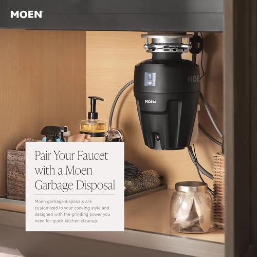 Moen Align Brushed Gold One Handle Spring Pulldown Kitchen Faucet, Farmhouse Style High-Arc Kitchen Sink Faucet with Power Boost for a Faster Clean, 5923BG