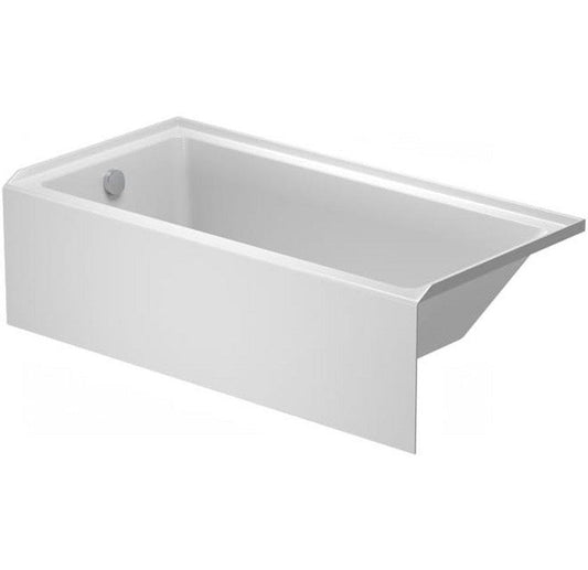 Duravit No.1 60" Three Wall Alcove Acrylic Soaking Tub with Left Drain and Overflow