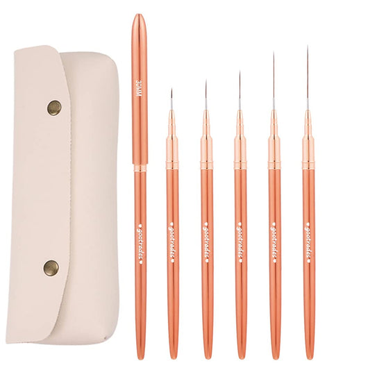 gootrades Nail Art Brushes, Nail Gel Polish Thin Fine Liner Striping Detail Painting Brush Pen