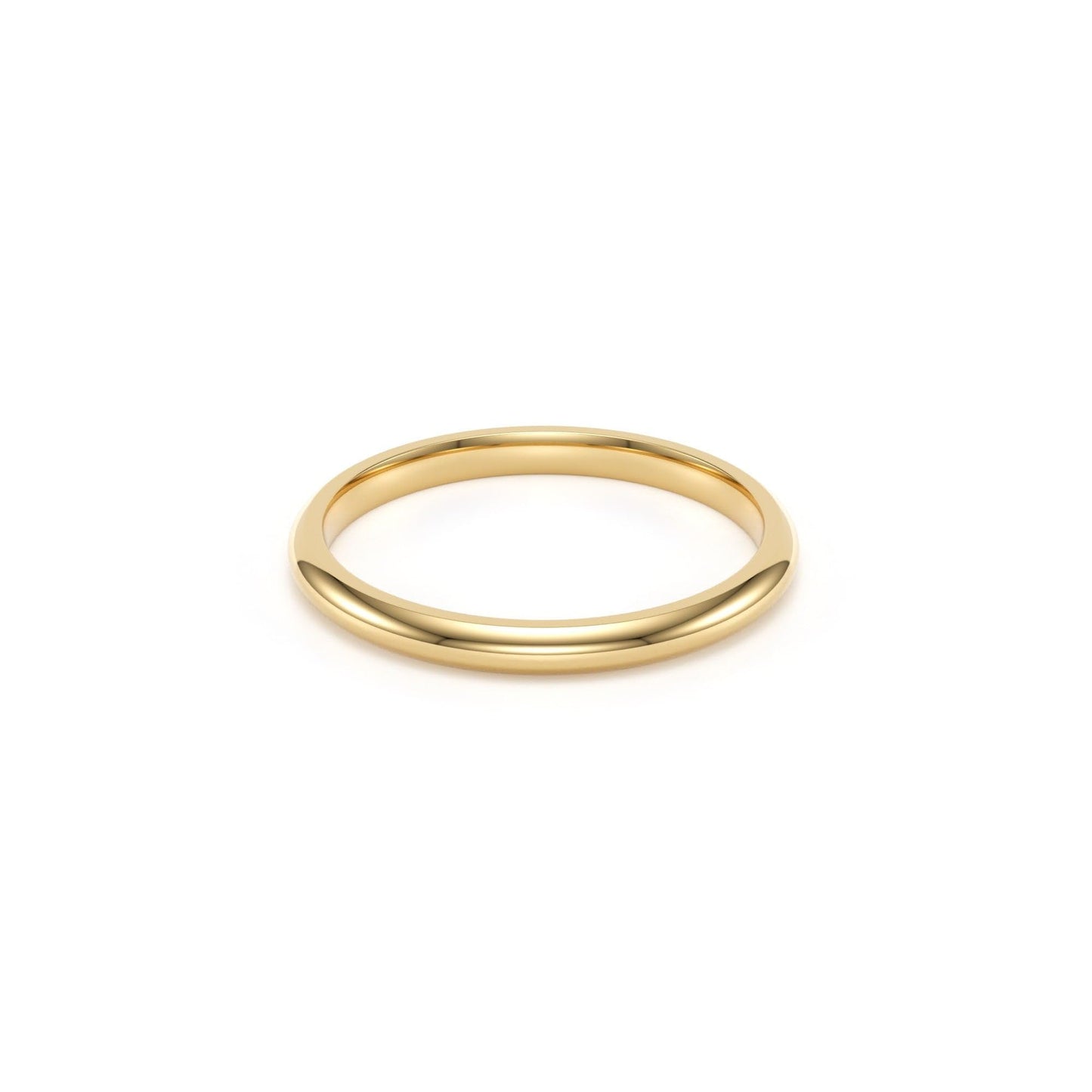 SHOP WGS 3mm 14K Solid Gold Wedding Band for Men & Women - Italian Real 14K Gold Plain Rings for Men - Solid Gold Wedding Bands Size 8