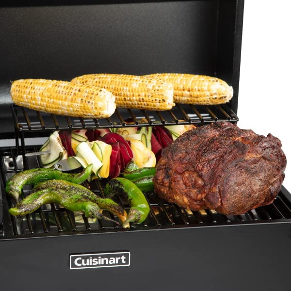 Cuisinart 8-in-1 Portable Wood Pellet Grill and Smoker, Compact for RV, Tailgates, Camping, and Backyard Cooking, Smoky Flavor, Versatile Meat Smoker