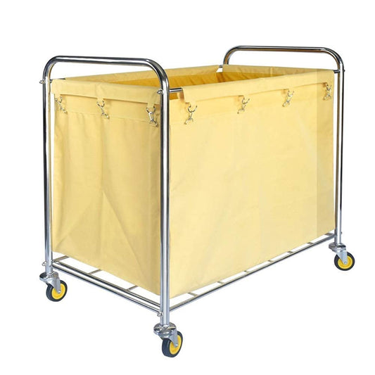 Pimex Trolley Movable Hand Trucks Carts, Storage Hand Trucks, Beauty Trolley Laundry Sorter Cart with 4Ers,Detachable Fabric Bags,Steel Frame,Heavy Duty Organizer Rolling