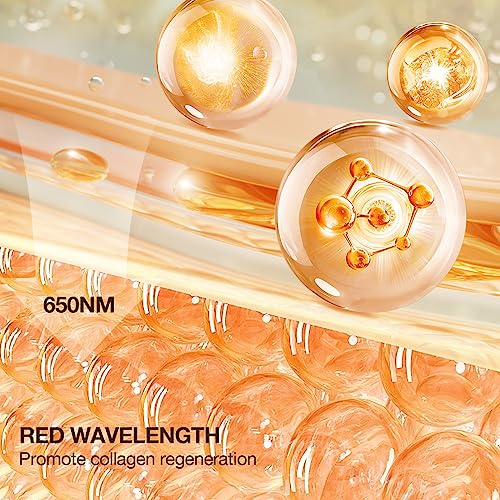 NEWKEY Red Light Therapy Mask for Face Wrinkles, 7 LED Light Therapy Facial Skin Care Mask,At-Home Photon Skin Care Beauty Mask for Anti-Ageing