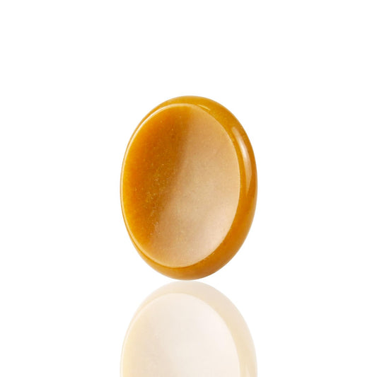 Nvzi Worry Stones Citrine Crystal, Chakra Crystals and Healing Stones, Oval Palm Stone, Thumb Stone, Crystals for Beginners, Spiritual Gifts for Women, Meditation Accessories (1PCS