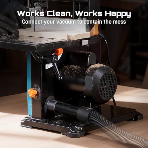 SEESII Benchtop Band Saw for Woodworking: 3A-120V Bandsaw with 8" Cutting Width, Max 3-1/8" Cutting Height, Band Saws with 0-45° Tilting Worktable&Miter Gauge&Double-Sided Fence for Detailed Woodwork