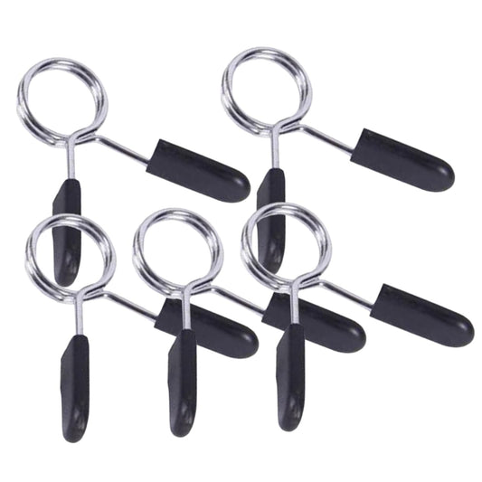 5pcs Barbell Spring Clip Collars, 1.18In Weight Lifting Clamps, Dumbbell Collar Spring Clips for Gym, Powerlifting, Cross Fit, Weightlifting