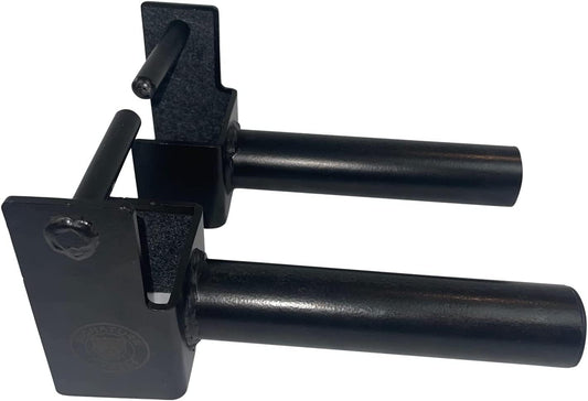 Signature Fitness Fitvids 3” x 3” Power Cage Squat Rack Accessories – Weight Plate Holders – Plate Holders, Pair – Black