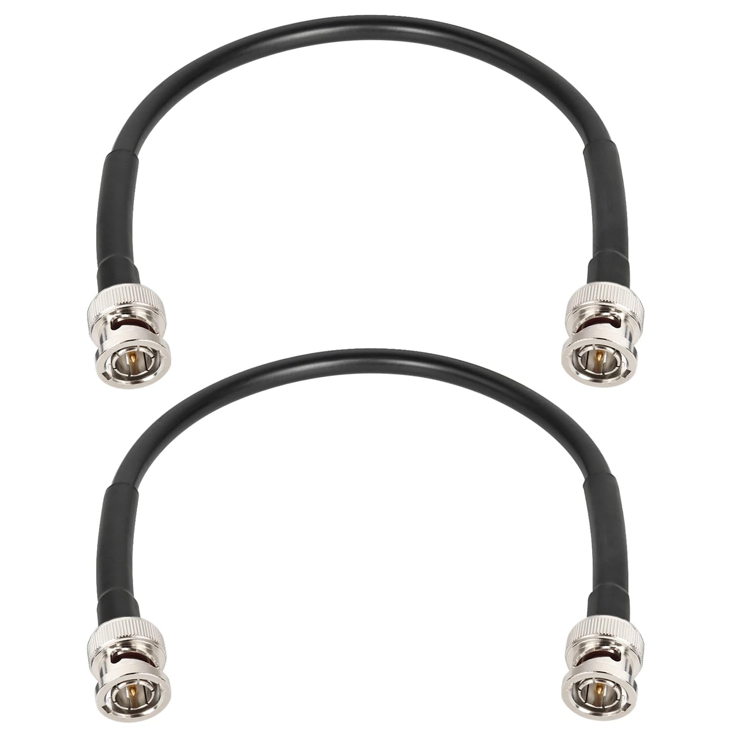 XRDS -RF 12G SDI Cable 1FT 2PCS, SDI Video Cables 3G/6G/12G 75ohm BNC Male Cable Supports HD-SDI/3G/6G-SDI/4K/8K for Video Security Camera SDI Converter