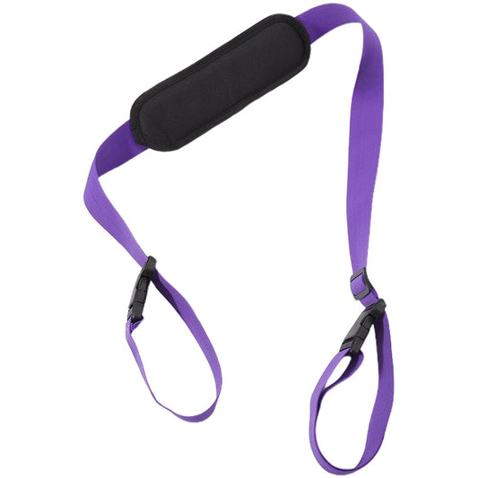 GORGECRAFT Scooter Straps Adjustable Carrying Strap with Non-Slip Shoulder Pad Blue Violet Beach Chair Replacement Universal Carry Strap Yoga Mat Sling Holder for Camping and Outdoor Backpack