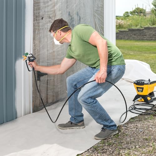 Wagner Spraytech 2435698 Control Pro 130 Paint Sprayer with T2 Gun, High Efficiency Airless Sprayer with Low Overspray, Yellow