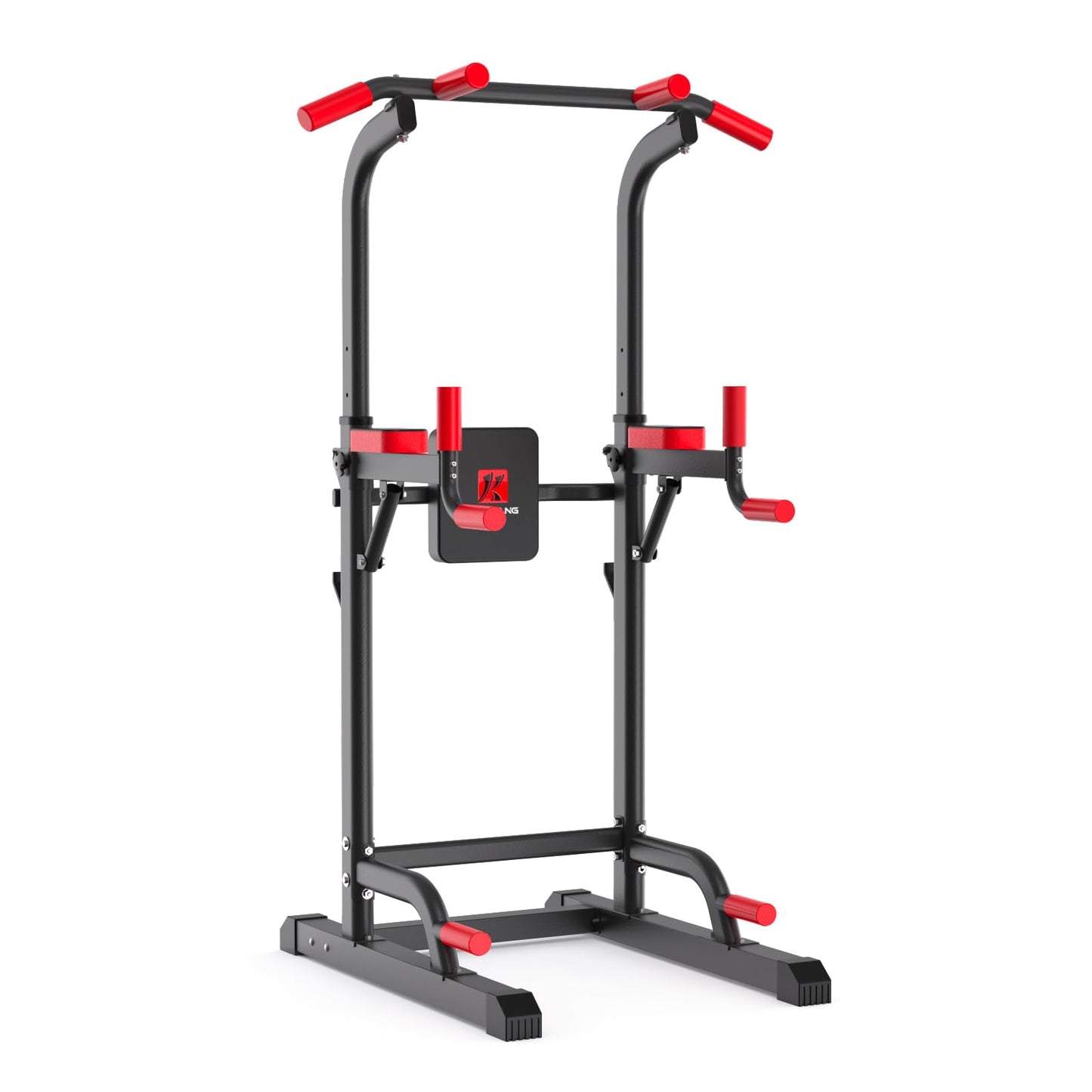 Power Tower Dip Station, Pull Up Bar Station & Multi-Function Gym Equipment For Home Strength Training Adujustable Height Up to 85.5",Load 350LBS