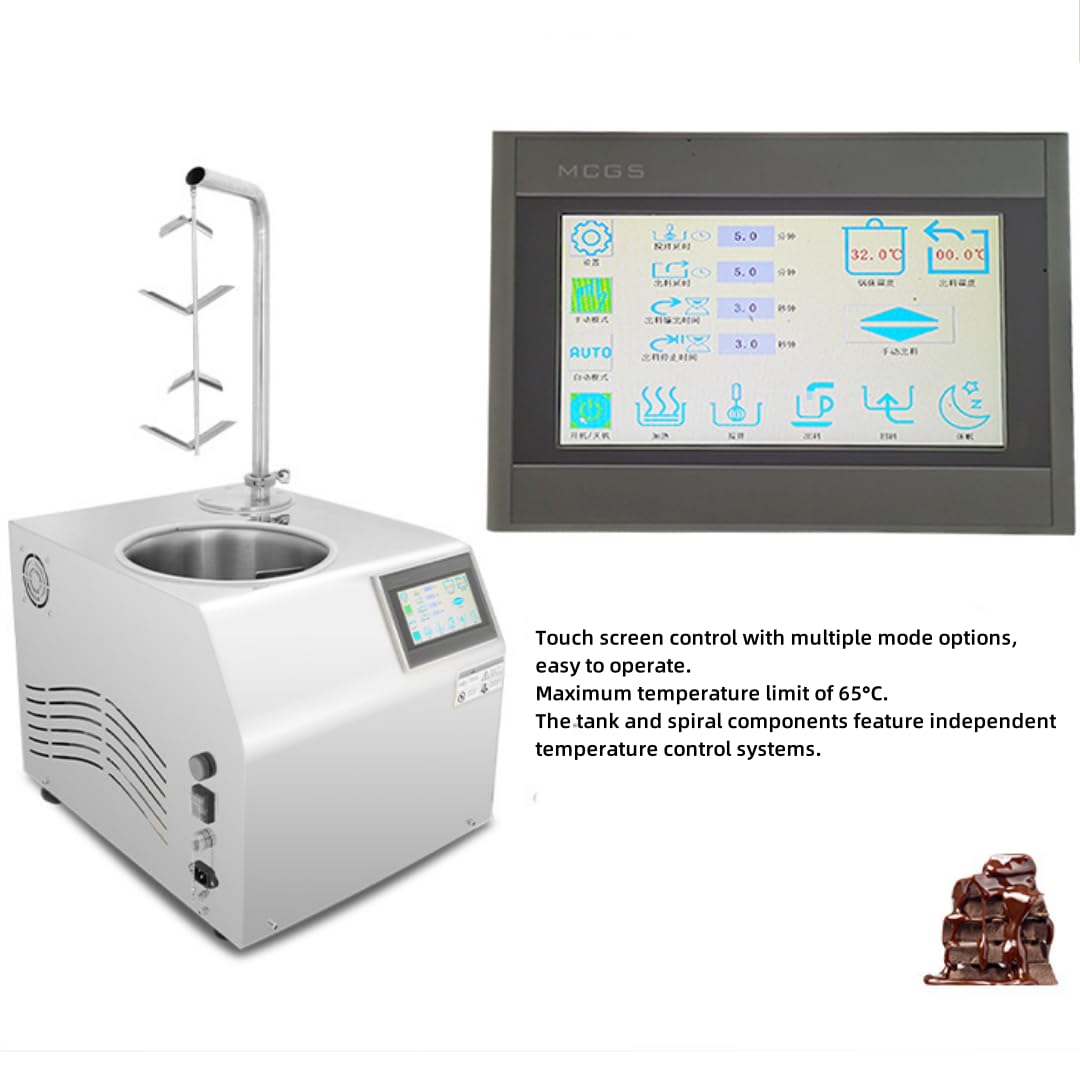Commercial Chocolate Tempering Machine 5.5L – 1000W Stainless Steel, Precision Temperature Control, Professional Melter for Chocolate Shops & Bakeries