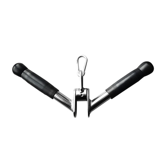 plzzree V-bar Tricep Press Down Bar - Pulley Cable Machine Attachment Rotating Bar for Home Gym Strength Training Handle with Rubber Handgrips - LAT Pull Down Machine LAT Pulldown Attachments