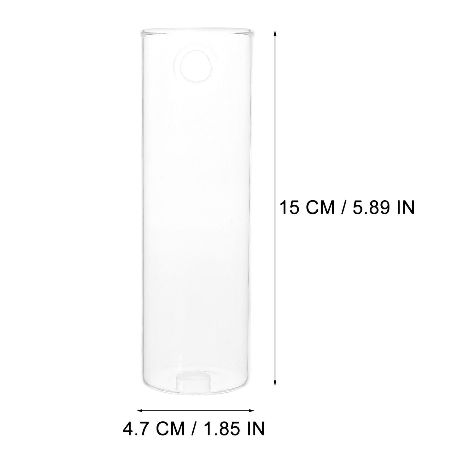 Amosfun Glass Hanging Planter Wall Vase Set, Large Cylindrical Hydroponic Glass Flower Vases with Crystal Mud and No-Trace Nails, Wall-Mount Terrarium for Indoor and Outdoor Plant Decor