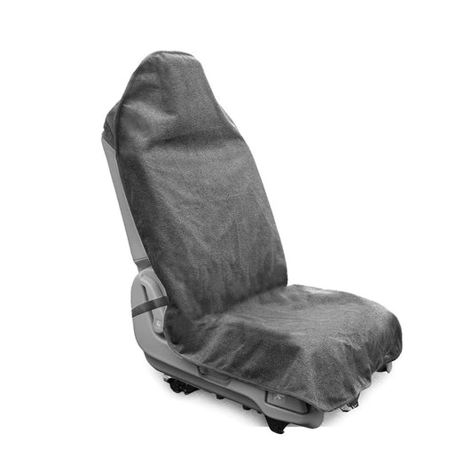 DECKALY Waterproof Sweating Car Seat Cover for Post Gym Workout, Running, Swimming, Beach and Hiking, Universal Fit Non-Slip Towel Bucket Seat Protector for Cars SUV Trucks, Machine Washable (Grey)
