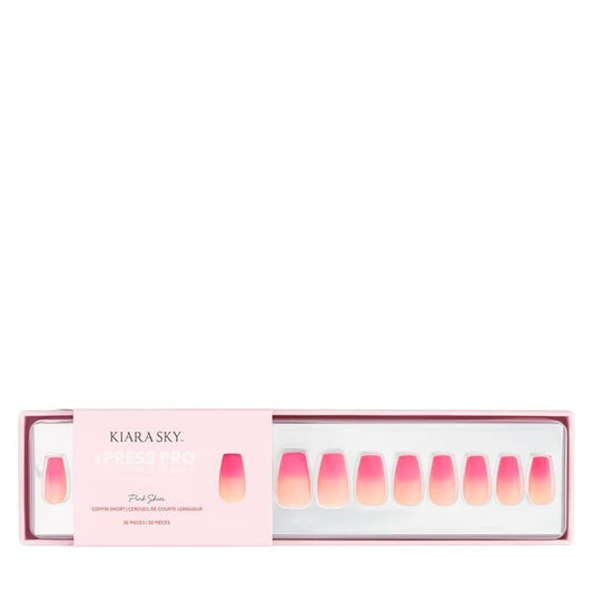 KIARA SKY PROFESSIONAL NAILS XPRESS PRO 100% ACRYLIC PRESS ON NAILS (Pink Skies)
