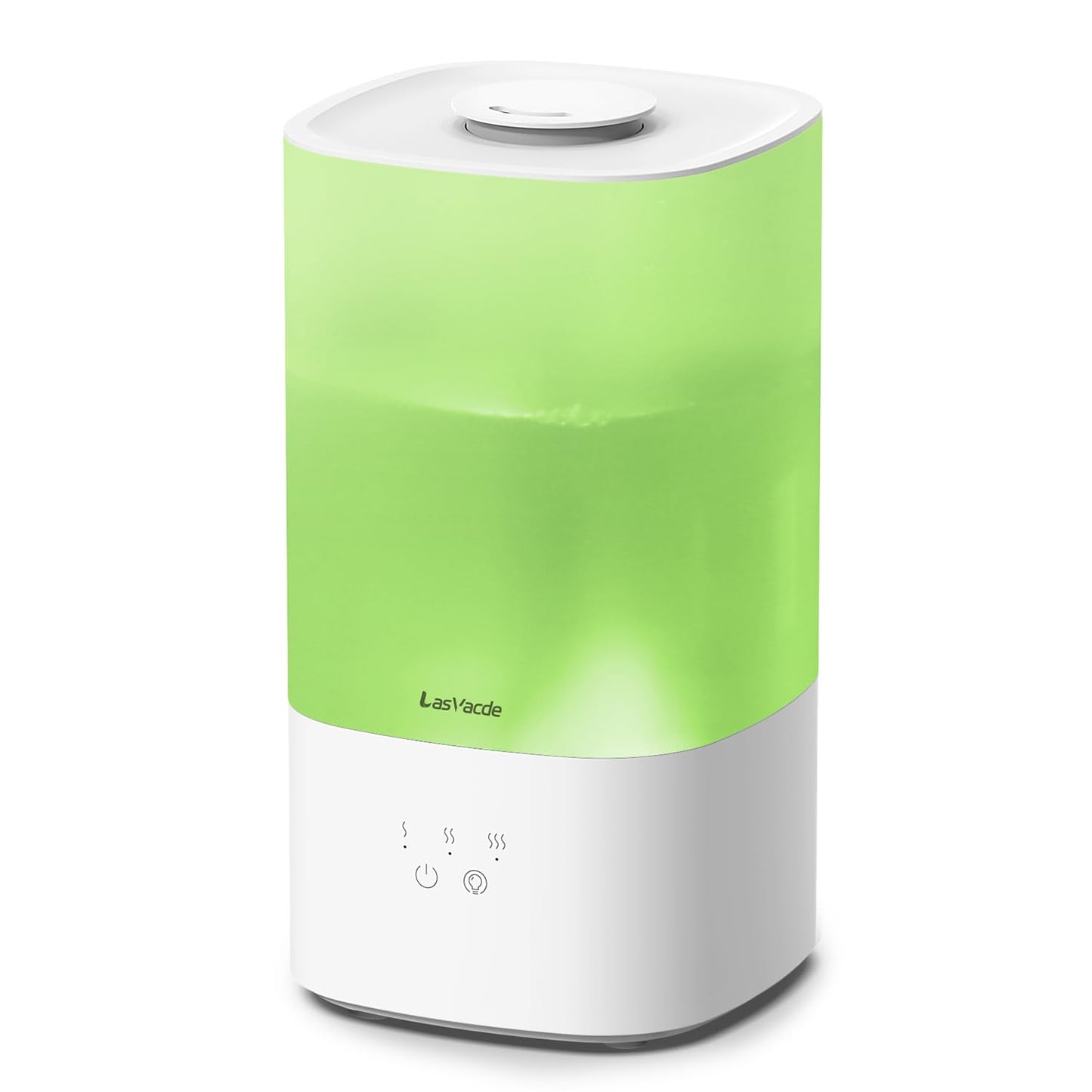 LasVacde 2.5L Humidifiers for Bedroom, Top Fill Cool Mist Humidifiers for Large Room, Easy to Fill & Clean, 30H Runtime, 28dB Quiet Air Humidifier for Plants, Baby Nursery with Night Light