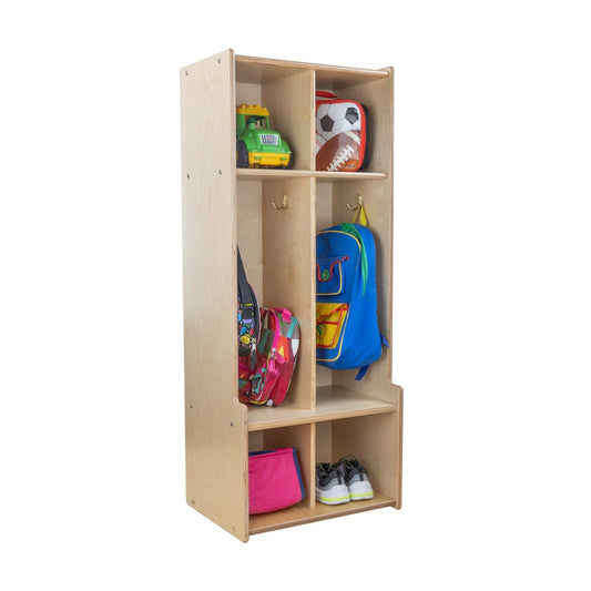 Contender 2-Section Coat Locker with Bench & Cubby Storage, Backpack Organizer, Coat Cubbies Storage for Kids & Toddlers, Ideal for Home, School, Office