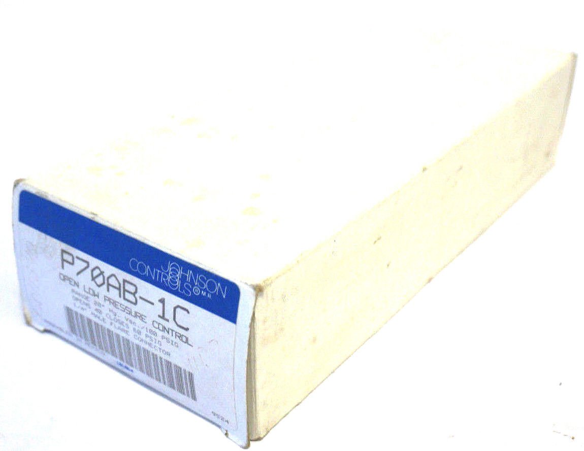 Johnson Controls P70AB-1C All-Range Control for Non-Corrosive Refrigerants, Single-Pole, Single-Throw, Open Low, 100 psi Maximum Working Pressure, 1/4" External Flare Connector