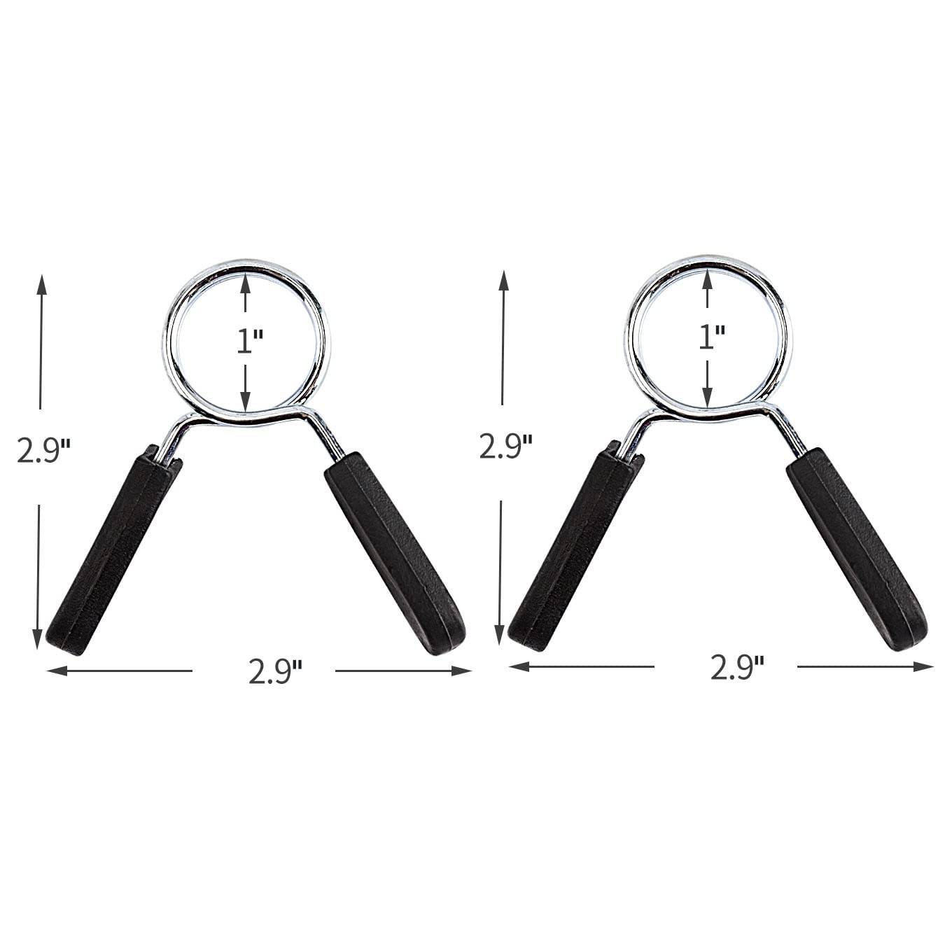 EastyGold Barbell Clamps Dumbbell Spring Clip Circlip Collars 1 Inch Weight Bars Clips Fitness Weightlifting Lock Buckle 1 Inch for Standard Bar Barbell Strength Training Gym Accessory