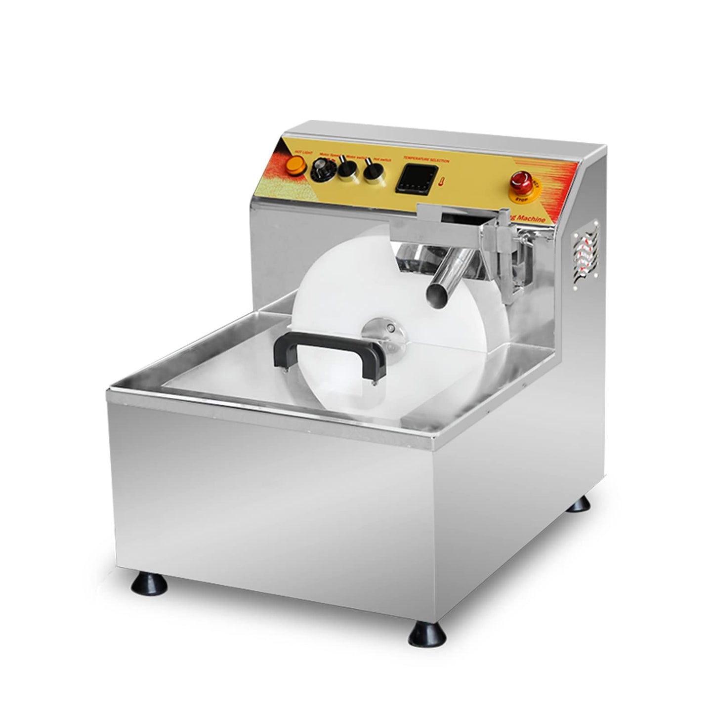 Koalalko Commercial Chocolate Fountain Machine Chocolate Melting Tempering Machine Commercial Hot Chocolate Heater 1200W 12.4L 110V Vibration 8kg/batch